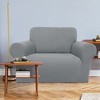 PiccoCasa 200GSM Microfiber Elastic Bottom Spandex Jacquard Fabric Stretch Sofa Slipcover - 2 of 3