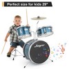 Drum Set, 1 Wood/Metal AD-150 Three Drums Set,Includes Bass Drum, 2 Toms, Cymbal, Drum Sticks, Bass Pedal and Stool,Percussion Musical Instrument Gift - 2 of 4