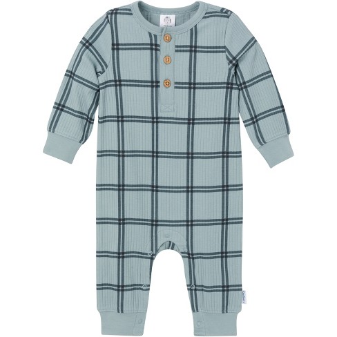 Gerber Baby Boys Henley Romper - image 1 of 4