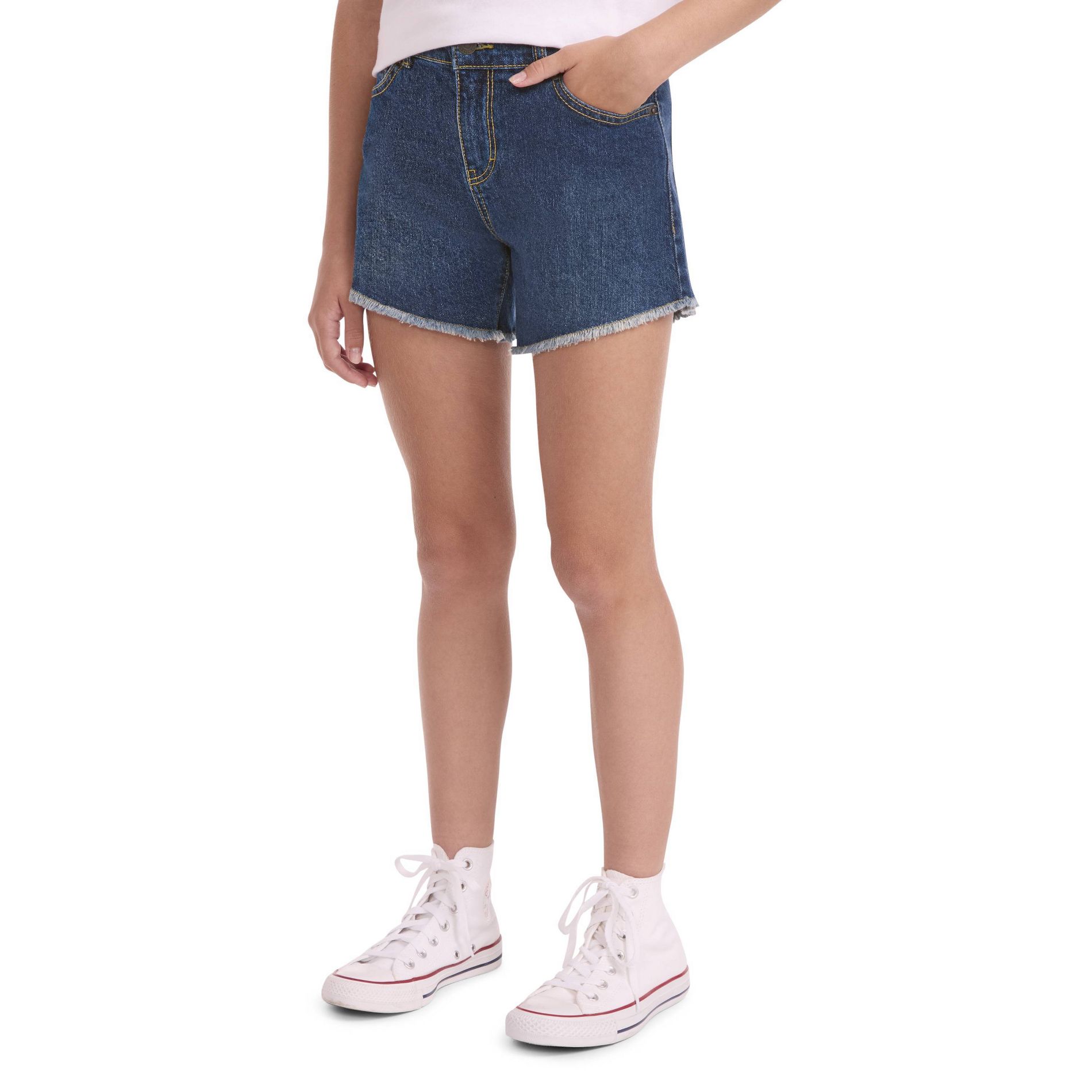 Levi's® Girls' Stretch Jean Shorts - Dark Wash 12