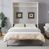 NicBex Queen Size Murphy Bed 65.6" Wooden Bed Frame Morden Hideaway Wall Bed with Storage Shelf for Guest Room - 4 of 4