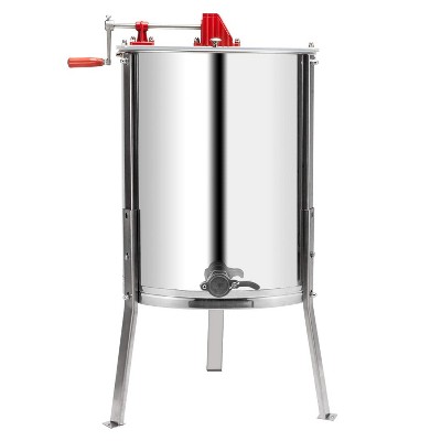 VINGLI 3 Frames Manual Honey Extractor Separator, Food Grade Stainless Steel Honeycomb Spinner Drum Crank With Adjustable Height Stands
