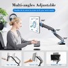 BestParts Adjustable Monitor Arm for 15-27 Inch Screens, Desktop Mount, Supports Up to 15.4 lbs – Black - 4 of 4