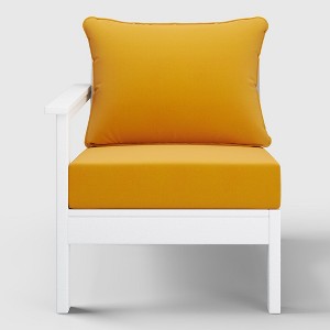 WestinTrends  Avalon Outdoor Patio HDPE Left Arm Facing Sectional Corner Club Chair with Patio Cushions - 1 of 4