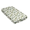 Sweet Jojo Designs Gender Neutral Unisex Satin Fitted Crib Sheet Woodland Pine Tree Green and White - 3 of 4