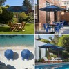 Yescom 9ft Solid Wood Outdoor Patio Umbrella with Base Included Parasol Wheels Stand for Bistro Market Garden Deck Yard Poolside - 3 of 4