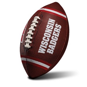 NCAA Wisconsin Badgers Junior Football: Rubber Bladder, Ages 6-8, Sports Ball - 1 of 1