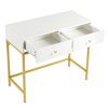Hyleory Modern Vanity Table , Bedroom Bedside Table with Ample Storage , Sturdy and Sleek - 3 of 4