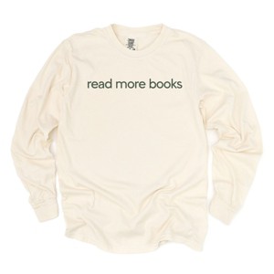 Simply Sage Market Embroidered Read More Books Garment Dyed Long Sleeve - 1 of 4