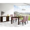 Meridian Furniture,Oxford Pink Velvet Dining Chair, Set of 2 - 3 of 4