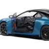 2023 Alpine A100 Radicale Blue Metallic with Carbon Hood and Top 1/18 Diecast Model Car by Solido - 3 of 4