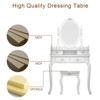 ORRD Modern 4-Drawer Dresser with 360° Rotating Removable Mirror, White Storage Cabinet - 2 of 4