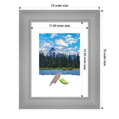 Flair Polished Nickel 8x10 Wall Picture Frame
