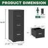 Anybear 3 Drawer Metal Vertical File Cabinet with Lock and Card Slot - 4 of 4