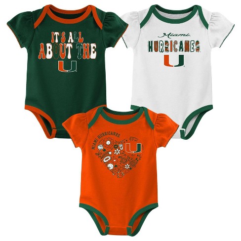 NCAA Miami Hurricanes Infant Girls' 3pk Bodysuit - image 1 of 4