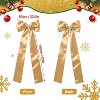 1pcs Christmas Tree Topper Bow 23.62 x 62.99 Classic Gold Ribbon Bow for Xmas Tree Decor Fireplace,Staircase,Holiday Party & Wedding Decorations - 3 of 4