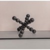 HomeRoots 9" Black Beaded Wooden Decorative Jack Tabletop Sculpture - 2 of 4