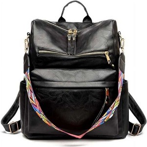 Backpack Purse for Womens Waterproof PU Leather Backpacks - 1 of 4