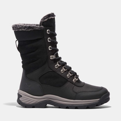 TIMBERLAND Leather Waterproof outlet Boots Jet Black 8