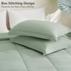 BAGOKIE 2/3 Pieces Comforter Set Box Stitched Bed Set for All Seasons - 3 of 4