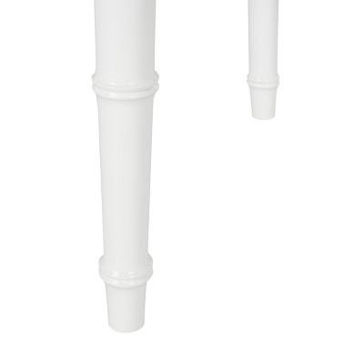 White Wooden Writing Desk with Single Drawer