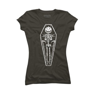 Junior's Design By Humans Dead halloween By Barmalizer T-Shirt - 1 of 2