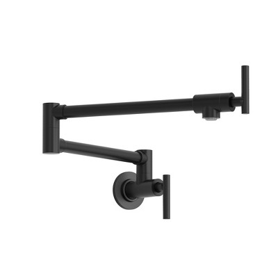 Wall Mounted Pot Filler with Double Handles (Valve Included)