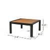 Vynxaria Patio Coffee Tables - Black Finish Coffee Table with Sofa Set - 3 of 4