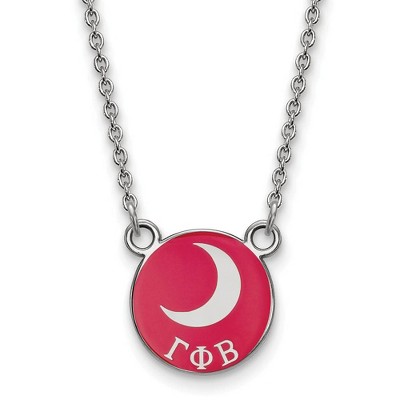 Black Bow Jewelry Sterling Silver Gamma Phi Beta Greek Life Necklace 18 Inch