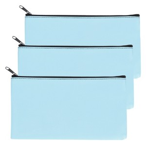 Unique Bargains Oxford Fabric Zippered Water Resistant Tear Resistant Bank Deposit Bag 3 Pcs - 1 of 4