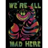 Juniors Womens Alice in Wonderland Rainbow Cheshire T-Shirt - 2 of 4