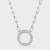 Pure Collection by Ross-Simons 0.10 ct. t.w. Diamond Charm-Compatible Circle Necklace in Sterling Silver. 16 inches - 3 of 4
