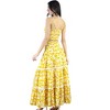Artyska Women's 2-Piece Floral Print Smocked Crop Top Tiered Front Slit Maxi Boho Skirt Set - 4 of 4