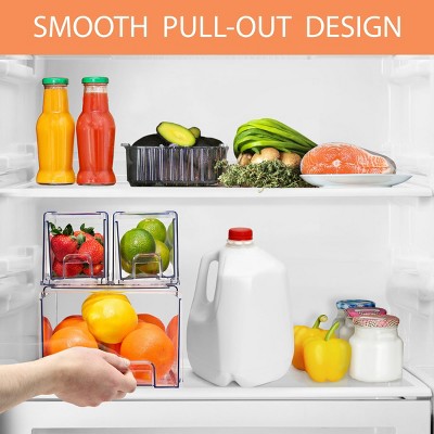 Sorbus 2 Large & 4 Small Clear Stackable Fridge Drawers with Handles - Food Storage Containers for Kitchen, Freezer, Vanity & Fridge — фото 3