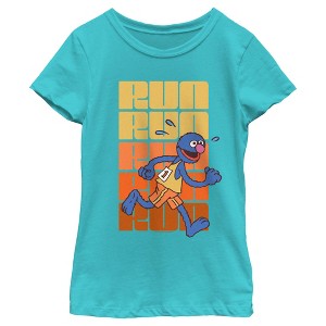 Girl's Sesame Street Grover Run Repeat T-Shirt - 1 of 4