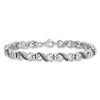 Black Bow Jewelry Black & White Diamond 6mm Heart Bracelet in Sterling Silver, 7.5 Inch - 3 of 4