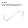 Unique Bargains Stainless Steel S-Shaped Utility Fish Beef Hanging Meat Hook 4 Pcs - 3 of 4