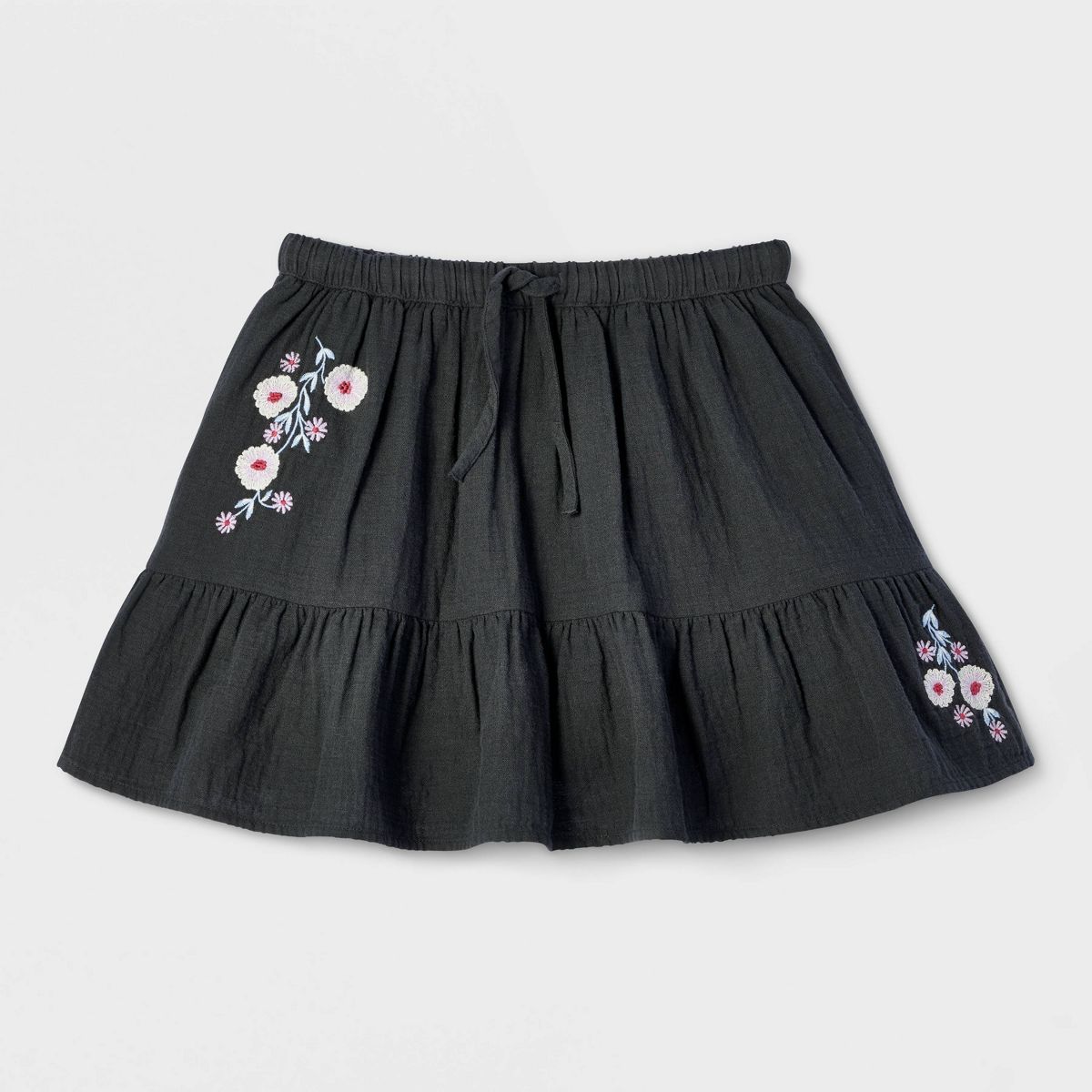 Girls' Floral Embroidered Gauze Skort - Cat & Jack™ - thumbnail 2