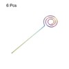 Unique Bargains Stainless Steel Drink Appetizer Circle Head Cocktail Picks 5.24" 6 Pcs - 3 of 4