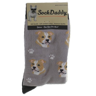 Novelty Socks 15.25" Pit Bull Sock Daddy Socks Premium Quality E & S Pet  -  Socks