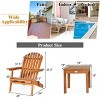 Costway 3PCS  Patio Wooden Adirondack Chair Table Set Folding Seat Furniture Garden - 2 of 4