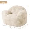 Plush Bean Bag Lounge Chair with Armrests – Foam-Filled Sofa for Adults & Kids, Floor Seating for Living Room - 3 of 4
