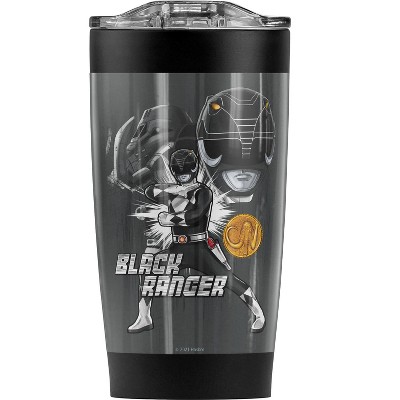 Power Rangers Black Ranger Steel Tumbler 20oz Coffee Travel Mug