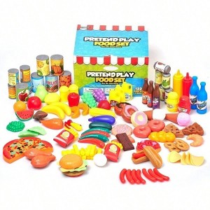 122Pc Imaginative Play Food Set – Kitchen Toys Play Accessories - 1 of 3