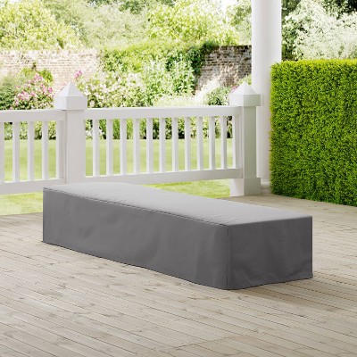 Gray Heavy-Duty Vinyl Outdoor Chaise Lounge Cover