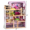 Costway Doll Cottage Dollhouse w/ Furniture Kids Wood House Playset Children Toy - 3 of 4