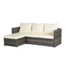 Sapphtopaz Outdoor Patio Furniture Set Wicker Outdoor Couch with Retractable Canopy and Storable Side Table for Outdoor, Backyard, Light Gray - 4 of 4