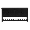 Elegant Entryway Console Table with Polygonal Door, Bottom Shelf, Stylish MDF Storage Cabinet for Entryway, Hallway, Living Room, Foyer, Study - 3 of 4