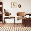 Luck Live 2-Pack Contemporary Dining Chairs with Metal Frame, Soft Upholstered Seat & Back - 2 of 4