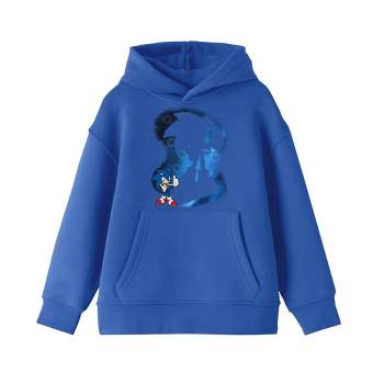 Sonic The Hedgehog Thumbs Up Sonic Shadow Youth Royal Blue Sweatshirt